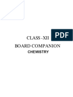 Board Companion Class - Xii: Chemistry