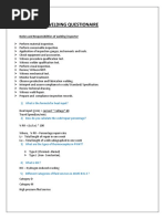 Welding Questionaire: Duties and Responsibilities of Welding Inspector