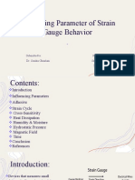 Influencing Parameter of Strain Gauge Behavior