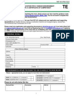 Important - Before: Application For A Tanker Endorsement To A Certificate of Competency