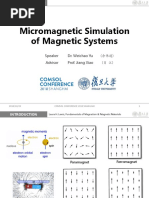 Micromagnetic Simulation of Magnetic Systems