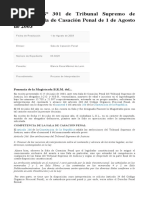 Sentencia #301 Del 01-08-03 - Sala de Casación Penal - T.S.J.