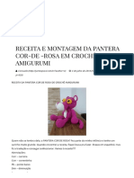 Receita e Montagem Da Pantera Cor-De - Rosa em Crochê Amigurumi - Juntos Por Aí, Fazendo Arte!