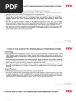 Study of The Gear Rattle Phenomena in Powertrain System: Problem Definition