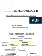 Weaving Technology Ii: Basic Operations in Weaving Process