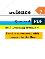 SCIENCE 7 Q4 SLM4 rEVOLUTION AND rOTATION