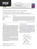 Hydrometallurgy: E.M. Córdoba, J.A. Muñoz, M.L. Blázquez, F. González, A. Ballester