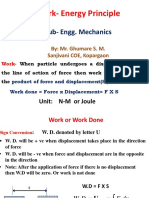 Work-Energy Principle: Sub - Engg. Mechanics