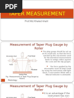 Taper Measurement: Prof - Md.Khaled Khalil