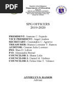 SPG Officers 2019-2020: Department of Education