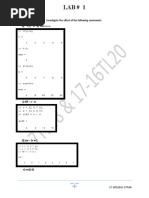 Exercise # 1:: Investigate The Effect of The Following Commands: A) V (2) & B) Sum V+W