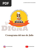 Cronograma Mes de Julio