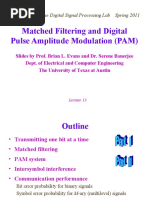 Matched Filtering and Digital Pulse Amplitude Modulation (PAM)