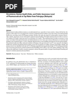 Occurrence, Human Health Risks, and Public Awareness Level of Pharmaceuticals in Tap Water From Putrajaya (Malaysia)