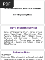 19Cs5101 Professional Ethics For Engineers: Unit-II Engineering Ethics