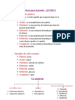 Cosas Claves para La Prueba - QUIMICA