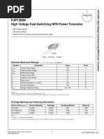 High Voltage Fast-Switching NPN Power Transistor: Absolute Maximum Ratings