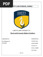 Amity Law School, Noida: Labour Law Ii Project On