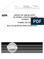 Office of Air Quality Planning and Standards (Oaqps) Fabric Filter Bag Leak Detection Guidance