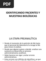 Identificando Pacientes y Muestras Biológicas