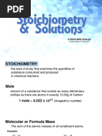 Stoichiometry and Solutions