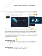 The Google Slides Interface