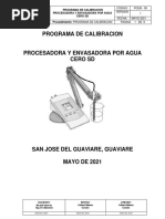 Programa de Calibracion Empresa Agua Cero SD