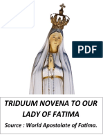 Triduum Novena To Our Lady of Fatima