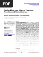 Subdural Hygroma Different Treatment Modalities An