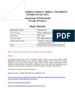 Fourier Transfor - Series - Notes