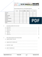 Gcse Basics 2: © WWW - CHEMSHEETS.co - Uk 09-March-2020 Chemsheets AS 1226 1