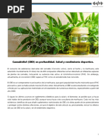 Artículo. Cannabidiol CBD en Profundidad. Salud y Rendimiento Deportivo