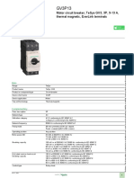 Product Data Sheet: Motor Circuit Breaker, Tesys Gv3, 3P, 9-13 A, Thermal Magnetic, Everlink Terminals