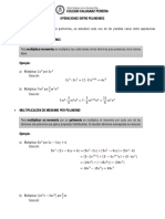 8A - 3 - M - PN - Operaciones - Polinomios - Apuntes de Clase