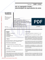 NBR 12052 - 1992 Solo Ou Agregado Miúdo - Determinação Do Equivalente de Areia