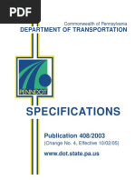 Specifications: Department of Transportation