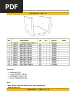 Spesifikasi U-Ditch: NO. Jenis Product SAT QTY HRG Sat Berat