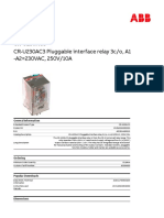 CR-U230AC3: CR-U230AC3 Pluggable Interface Relay 3c/o, A1 - A2 230VAC, 250V/10A