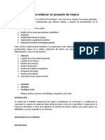 Metodología para Elaborar Un Proyecto de Mejora M-A 2021