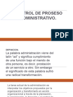 Control de Proceso Administrativo