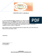 Certificado Laboral Susana