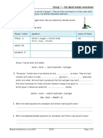 Group 1 - The Alkali Metals Worksheet: 4li(s) + O (G) 2li O(s)