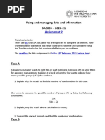 Using and Managing Data and Information BA3005 - 2020-21: Assignment 2