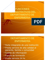 Funciones Administrativas Del Departamento de Enfermeria