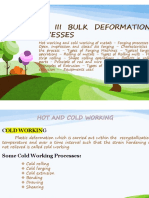 Unit Iii Bulk Processes Bulk Deformation