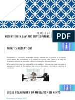 Role of Mediation in Law and Development (Final)