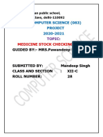 Medicine Stock Checking System Mandeep