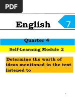 Self-Learning Modules - EEnglish-7-Q4-M2