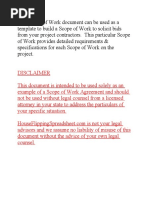 Scope of Work Document