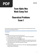 Team Alpha Moo Mock Camp Test Theoretical Problems Exam 1